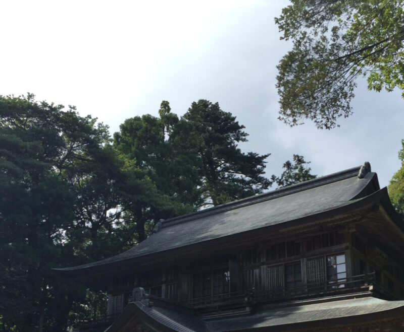 出雲大社で虹が出た