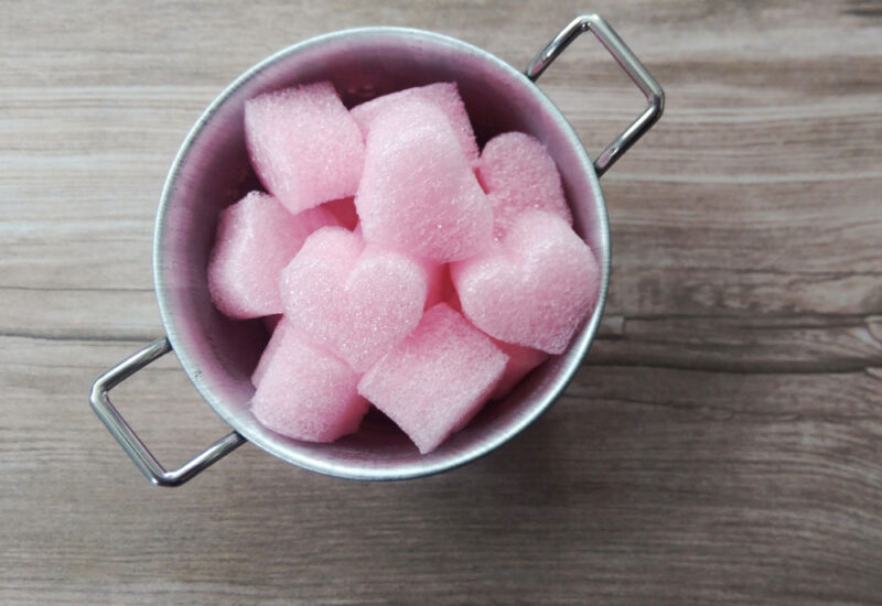 ピンクの角砂糖